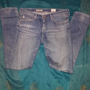 AG "Stilt" Cigarette Leg jeans.